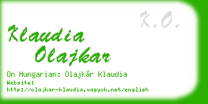 klaudia olajkar business card